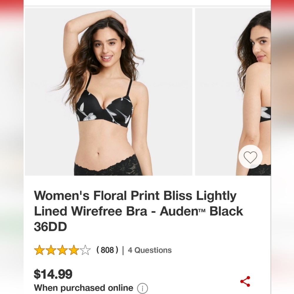 NWT Auden bra
